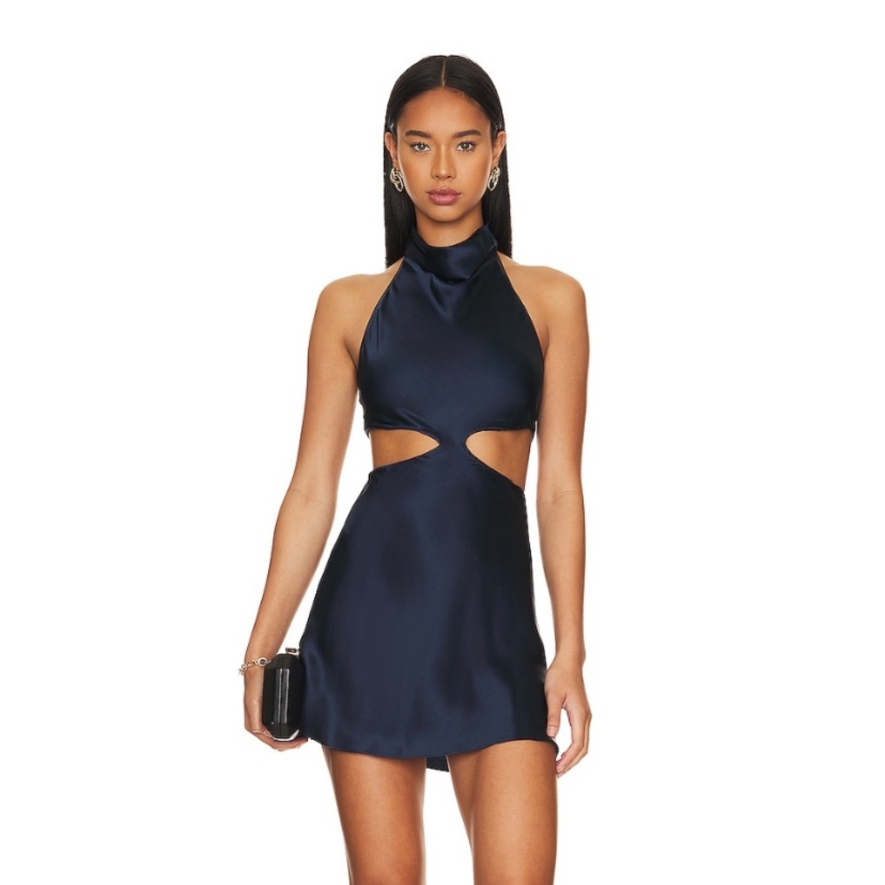 Amanda Uprichard Kaye Mini Dress in color Ink - size S